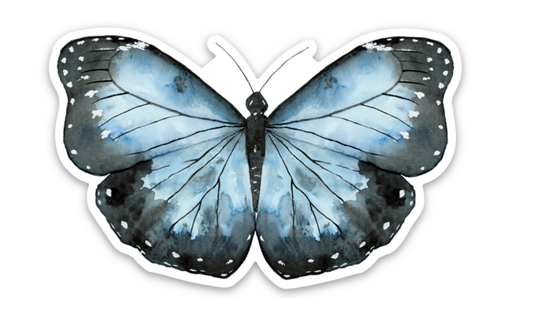 Blue Butterfly Sticker