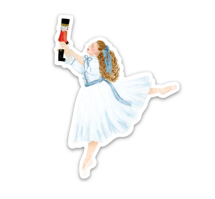 Clara and Nutcracker Sticker by Oh So Chic Designs