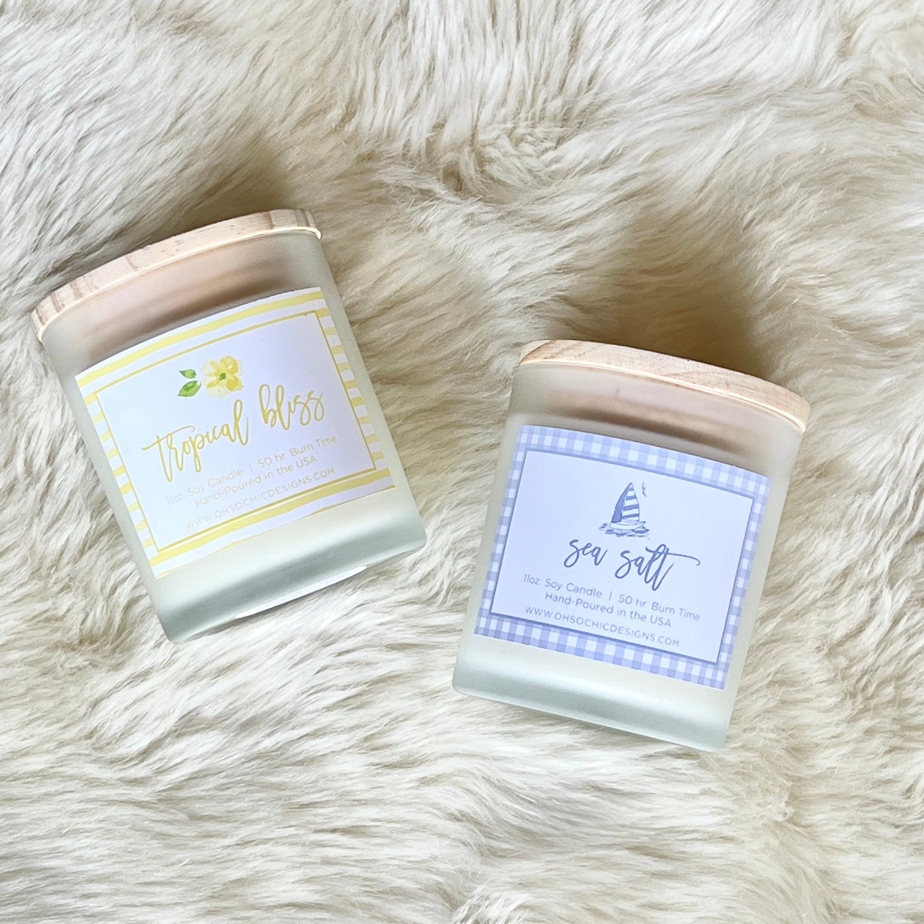 Sea Salt Candle Oh So Chic Designs