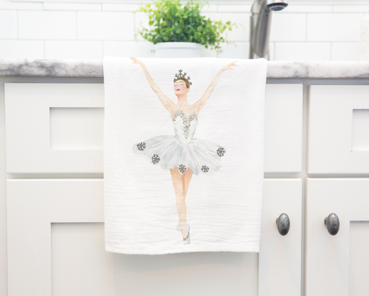 Snow Queen from the Nutcracker Tea Towel