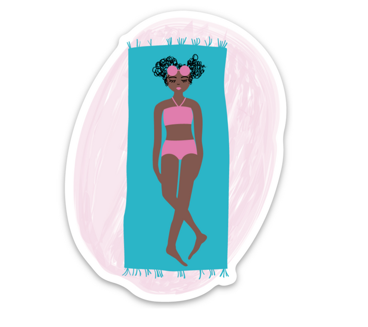Beach Babe Sticker - Pink
