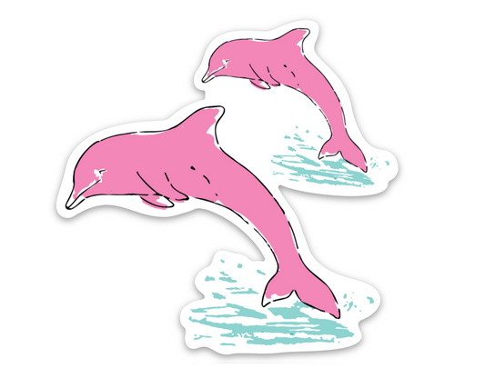 Pink Dolphin Sticker