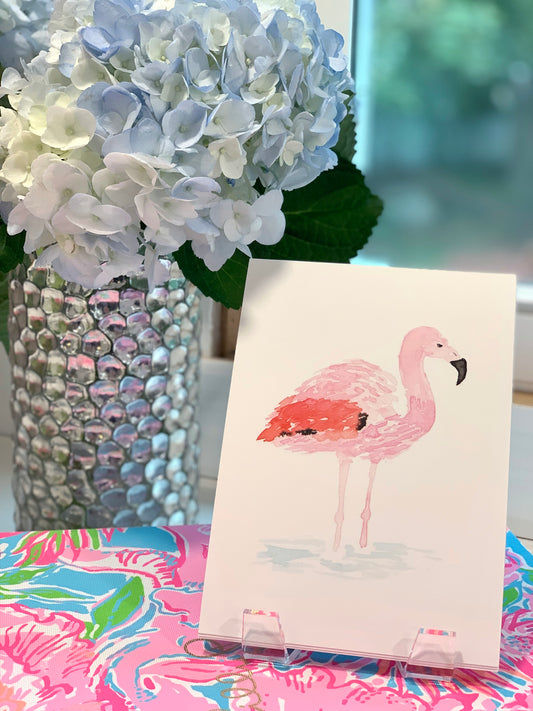 Flamingo Watercolor Art Print