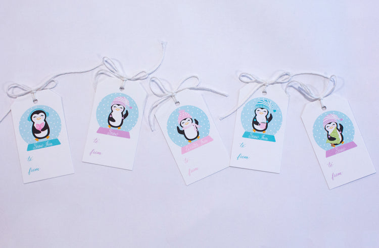 Winter Penguin Gift Tags
