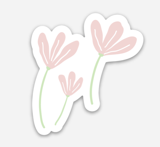 Pink Flowers Sticker