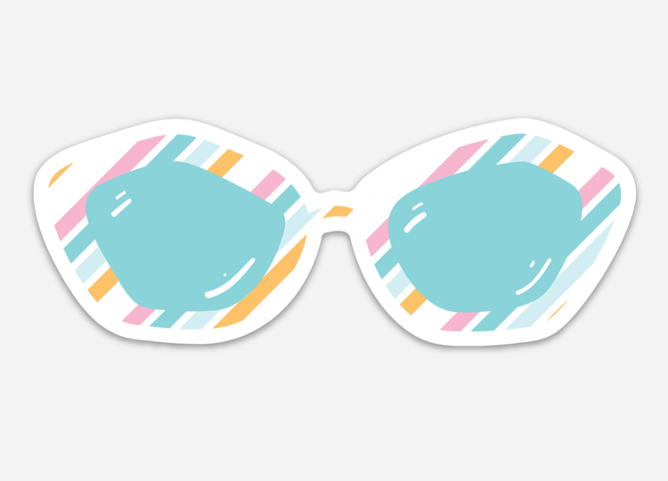 Striped Sunnies Sticker